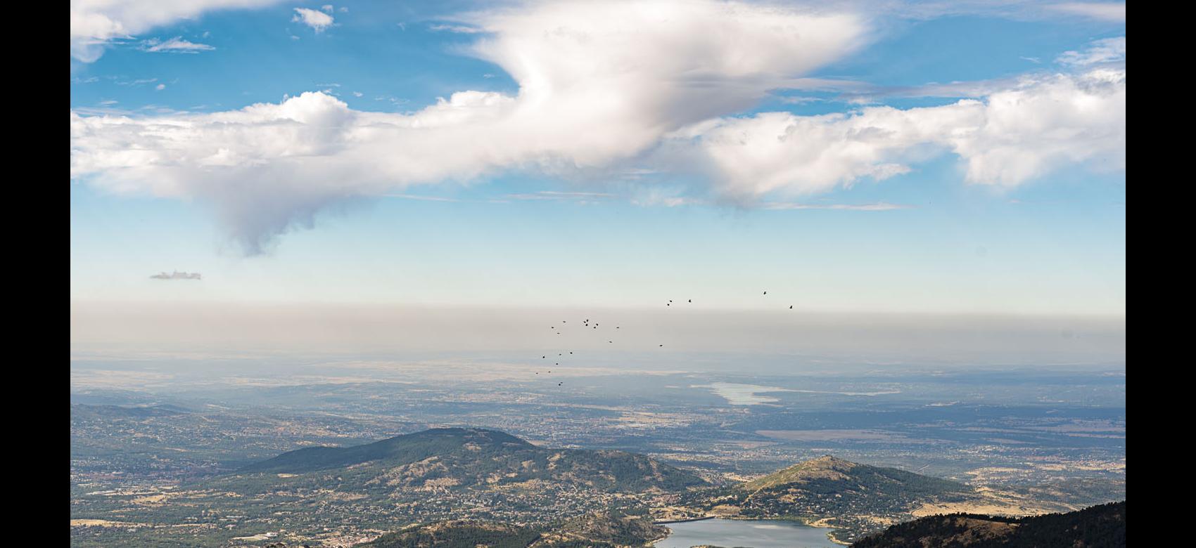 Paisaje aéreo sierra de Madrid