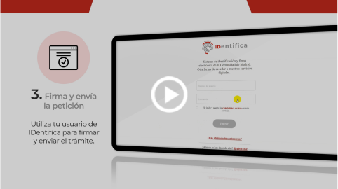 Fotograma del vídeo donde se explica cómo completar el formulario de IDentifica