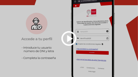 Fotograma del vídeo donde se explica cómo modificar los datos de tu perfil en IDentifica