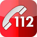 Logo que muestra un telefono y el texto 112