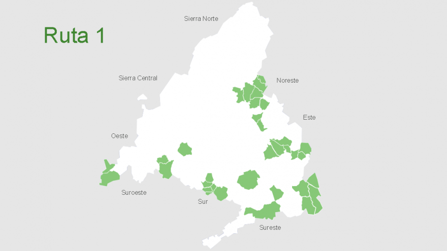 Mapa oficinas móviles ruta 1