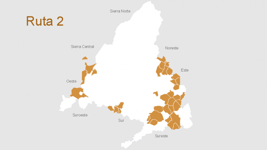 Mapa oficinas móviles ruta 2